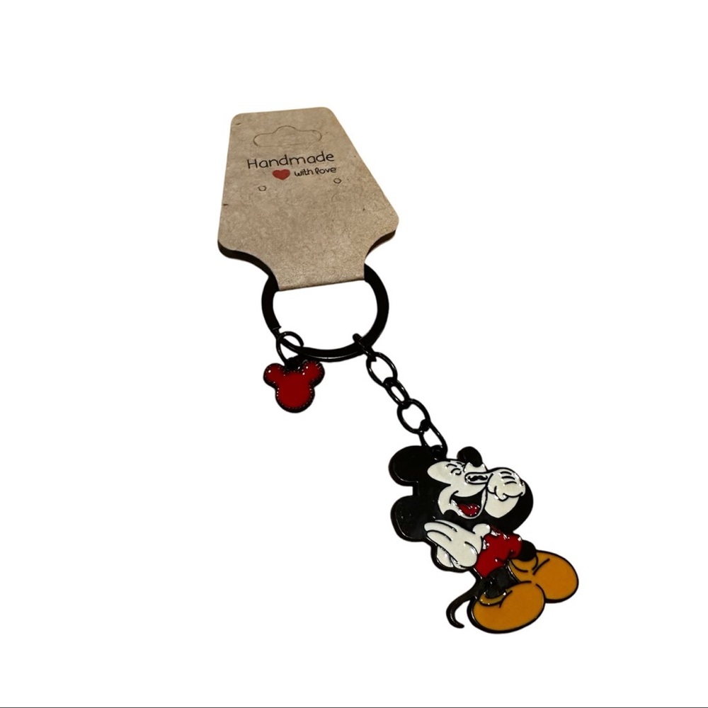 Mickey Mouse Keychain with Red and Black Accents